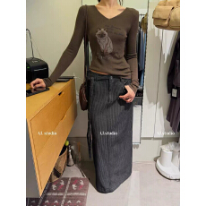 批发2026新款韩系纯欲休闲印花<b class='q'>小衫</b>女