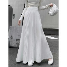 批发针织大摆半身裙女秋<b class='q'>冬</b>新款法式超好看高腰a字长裙子