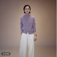 批发新款镂空设计保暖舒适<b class='q'>开衫</b>羊毛<b class='q'>毛衣</b>