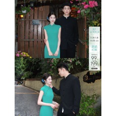 批发碧城春曲'新中式冰丝皱<b class='q'>改良</b><b class='q'>旗袍</b>女春夏明媚漂亮连衣裙