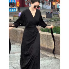 批发【醉花瑶】新中式女国风<b class='q'>高端</b>精致清冷古风<b class='q'>连衣裙</b>