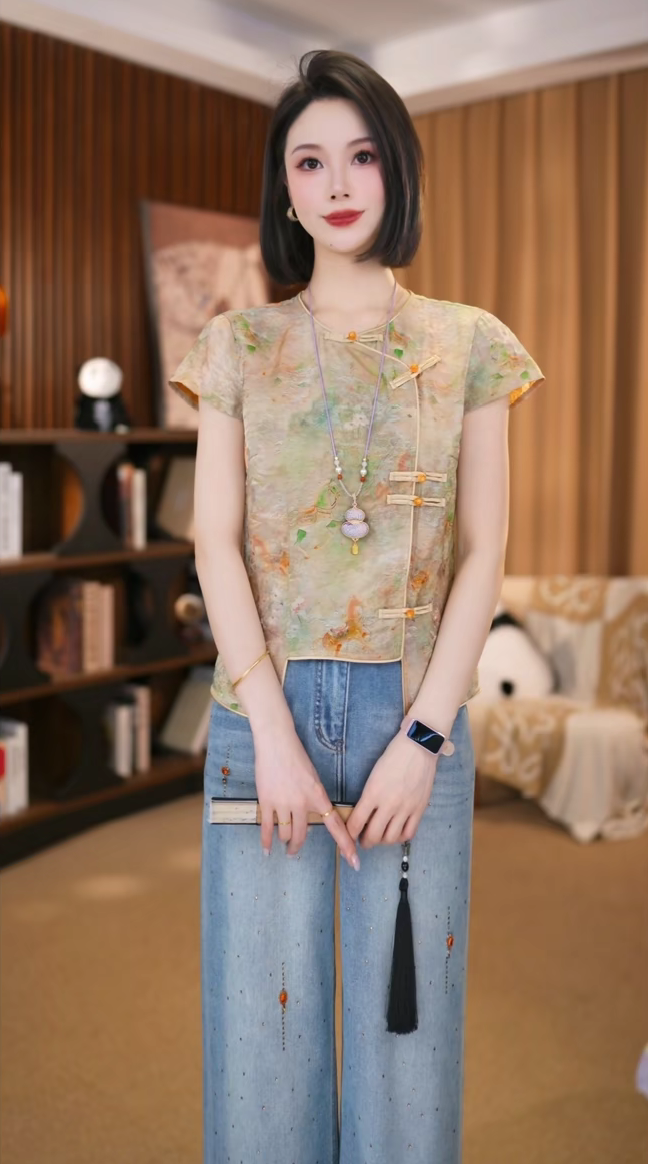 여름 머리말 새로운 중식 국풍 2026 여름 새로운 반팔 맨위