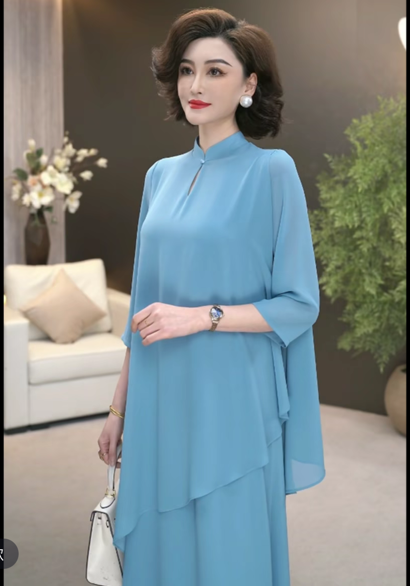 2026 여름 가벼운 구름과 가벼운 바람 높음 럭셔리 빛 국풍 구름 블루 라이 경기 서울 조 제나라 드레스