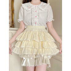 批发实拍实价~Lolita裙撑ke外穿蕾丝花边拼接<b class='q'>打底裤</b>女半裙短裤