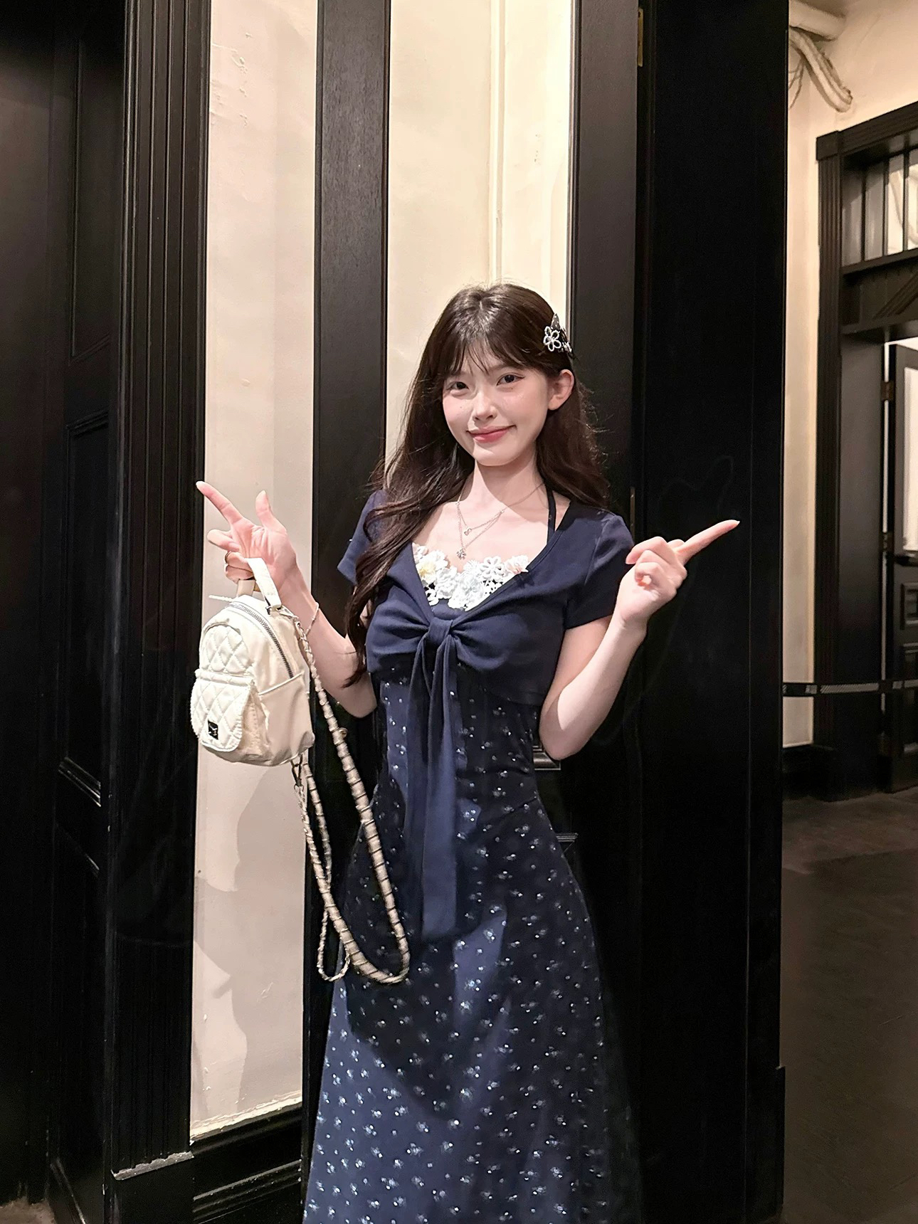 캄파넬라 세과 house 별이 빛나는 밤 편지 달콤함 부드러운 바람 꽃무늬 레이스 짧은 맨위 롱 스커트 점프 슈트 치마 세트