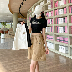 批发实拍<b class='q'>休闲</b>工装短裤女2026夏季韩版高腰宽松薄款a字阔腿五分<b class='q'>热裤</b>潮