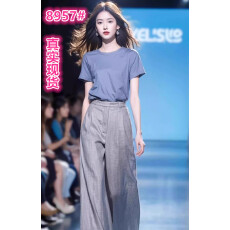 批发通勤风一整套松弛感穿搭高级感超好看的慵懒风两件套<b class='q'>装</b><b class='q'>裤</b><b class='q'>夏季</b>