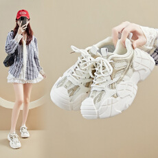 批发ins<b class='q'>韩版</b>新款老爹鞋女2025秋季学生跑步运动厚底增高休闲鞋女鞋