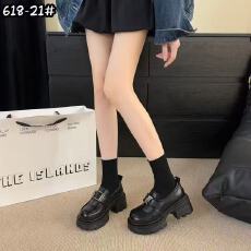 批发<b class='q'>英伦</b>复古乐福鞋女2025新款小个子厚底小皮鞋高跟松糕单鞋女