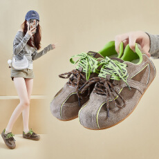 批发内增高ins<b class='q'>韩版</b>新款德训鞋女2025秋季学生厚底增高运动跑步休闲鞋