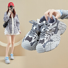 批发ins<b class='q'>韩版</b>新款老爹鞋女2025秋季学生跑步运动厚底增高休闲鞋女鞋子