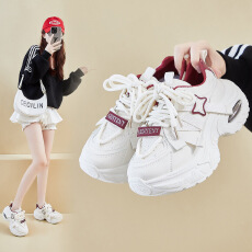 批发ins<b class='q'>韩版</b>新款老爹鞋女2025秋季学生跑步运动厚底增高休闲街拍女鞋