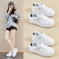 批发2025秋季新款小白鞋ins<b class='q'>韩版</b>女学生板鞋运动厚底增高休闲街拍女鞋