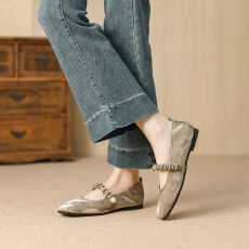 批发平跟单鞋女<b class='q'>甜美</b>平底鞋珍珠一字式玛丽珍四季单鞋