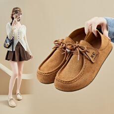 批发平底袋鼠鞋2025秋季款新款全包勃肯鞋女玛丽珍单鞋复古休闲鞋