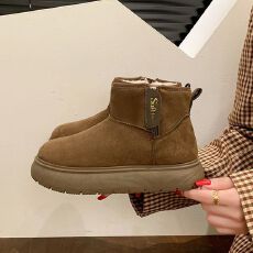 批发加绒高帮雪地靴女2025冬季新款学生ins<b class='q'>韩版</b>保暖休闲厚底棉鞋