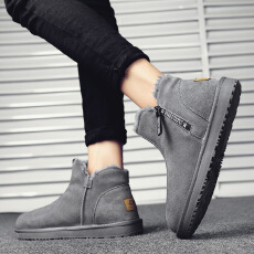 批发雪地靴男冬季加绒保暖加厚皮毛一体棉鞋男士东北防滑防水抗寒棉靴