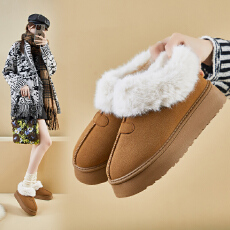 批发加绒高帮雪地靴女2025冬季新款学生ins<b class='q'>韩版</b>保暖休闲鞋厚底<b class='q'>女鞋</b>