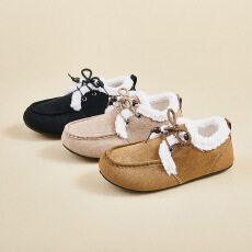 批发2025冬季新款加绒勃肯鞋ins<b class='q'>韩版</b>女学生一脚蹬保暖休闲鞋增高鞋子