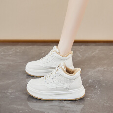 批发2025<b class='q'>冬</b>季加绒小白鞋新款韩版ins女学生增高板鞋休闲女鞋