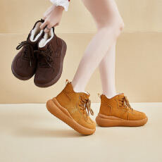 批发2025<b class='q'>冬</b>季新款韩版加绒马丁靴女学生保暖棉鞋加厚短靴休闲