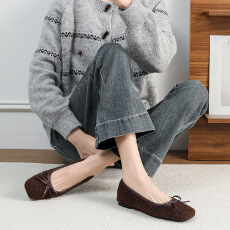 批发内增高女鞋新款蝴蝶结玛丽珍鞋女小众方头软底浅口单鞋女