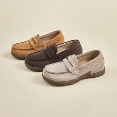 批发英伦风乐福鞋2026年春季新款圆头一脚蹬小皮鞋复古休闲增高女鞋