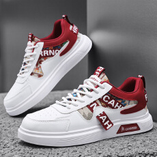 男鞋2026春季新款时尚皮面运动休闲鞋男士百搭防滑一脚蹬软底板鞋