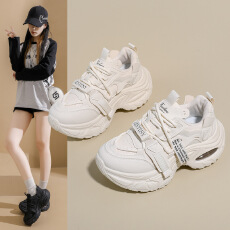 ins韩版新款老爹鞋女2026春季学生运动跑步休闲鞋厚底增高鞋