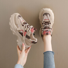 批发2026春季老爹鞋新款韩版ins女学生厚底运动跑步增高<b class='q'>休闲</b>街拍
