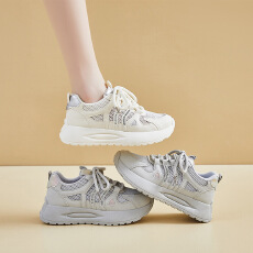 批发ins潮<b class='q'>韩版</b>新款老爹鞋女2026夏季学生运动休闲鞋网面透气增高鞋子