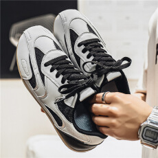 批发休闲德训鞋男款2026新款时尚春季鞋子男鞋百搭舒适厚底赛车鞋潮鞋