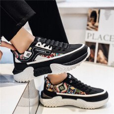 批发男鞋春<b class='q'>夏</b>季透气2026新款青少年防臭网面运动休闲增高软底老爹鞋男