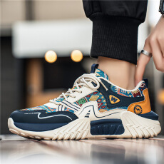 批发男鞋2026<b class='q'>夏</b>季新款帆布阿甘运动鞋青少年低帮舒适复古老爹鞋厚底鞋