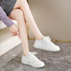 批发2026夏季网面小白鞋新款韩版ins女学生增高透气板鞋休闲鞋
