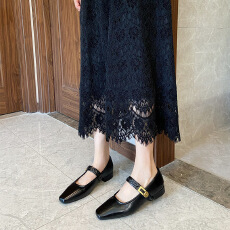 批发尖头设计感小众高跟鞋女春秋新款浅口气质细跟单鞋女