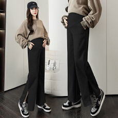 批发<b class='q'>孕妇裤</b>子春秋外穿阔腿裤<b class='q'>夏季</b>新款休闲开叉直筒长裤秋季孕妇装秋装