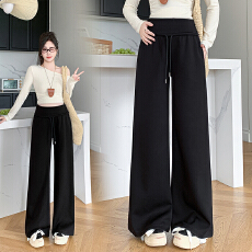 批发<b class='q'>孕妇裤</b>子显瘦微喇叭裤新款秋春秋季外穿显瘦黑色喇叭长裤女夏装