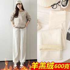 批发孕妇羊羔绒<b class='q'>打底裤</b>加绒加厚冬季保暖<b class='q'>大码</b>托腹裤子冬款外穿棉裤冬装