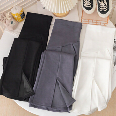批发空气棉孕妇裤开叉喇叭<b class='q'>夏</b>季款外穿<b class='q'>打底裤</b>春秋装新款大码微喇叭裤子