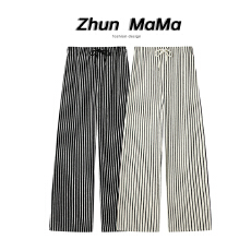 批发<b class='q'>孕妇</b><b class='q'>条纹</b>裤春秋外穿春秋新款高腰宽松型休闲<b class='q'>百搭</b>加长阔腿裤