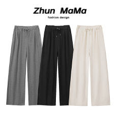 孕妇一体裤新款运动裤女春秋冬季阔腿直筒休闲宽松型加绒卫裤子