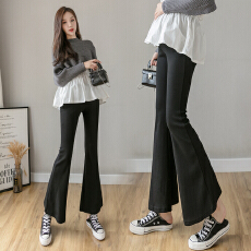 批发孕妇裤春秋低腰托腹裤网红喇叭裤小个子九分裤薄款夏款春装<b class='q'>打底裤</b>