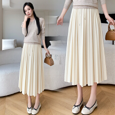批发孕妇装春夏季百褶针织半身裙2026新款秋<b class='q'>冬</b>季外穿裙子中长款a字裙