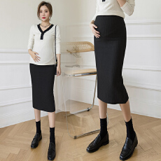 批发孕妇半身裙春秋款针织包臀裙秋冬裙子半裙秋季长裙大码孕妇装秋装