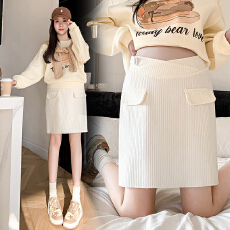 批发孕妇装秋装春秋新款秋季低腰裙子外穿怀孕半身裙秋季针织短裙潮妈