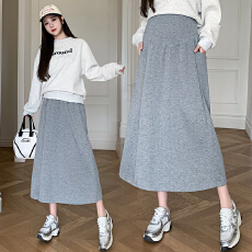 批发春秋季孕妇装半身裙子宽松春装大摆中长裙子潮妈春季时尚仙女半裙