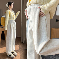 批发<b class='q'>孕妇</b><b class='q'>灰色</b><b class='q'>新款</b>运动裤女春秋季宽松束脚休闲裤美式阔腿常规卫裤