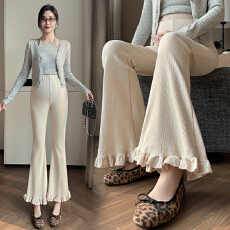 批发<b class='q'>孕妇</b><b class='q'>木耳</b>弹力微喇裤春秋季无托腹纯色休闲裤松紧<b class='q'>修身</b>百搭显瘦夏裤