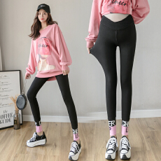 批发孕妇打底裤春秋新款外穿时尚款纯棉常规修身显瘦孕妇裤子秋装